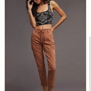 Paige Christy Mid-Rise Straight Cargo Jeans